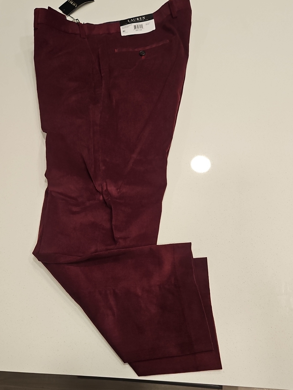 Lauren Ralph Lauren Men's Corduroy Pants in Deep Burgundy